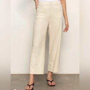 Sanctuary Soft Marine Wide Leg Standard Rise Crop Pant Macrame Size 28
